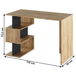 Masa de birou Mobhaus Abes (Artisan Oak/Graphite) Thumb