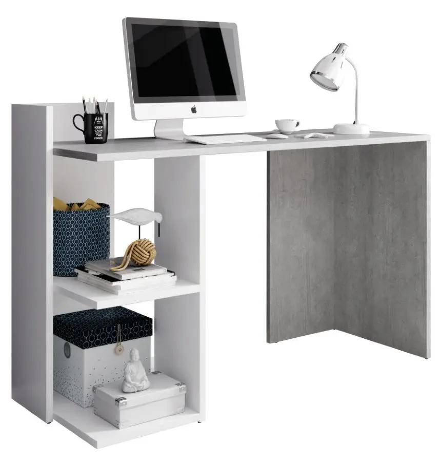 Masa de birou Mobhaus Andreo (Concrete/White)