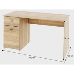 Masa de birou Mobhaus Bany (Sonoma Oak) Thumb