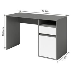 Стол письменный Mobhaus Bili (Gray Graphite/White) Thumb