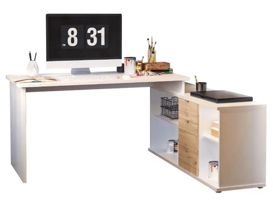 Masa de birou Mobhaus Dalton 2 New (Wotan Oak/White)