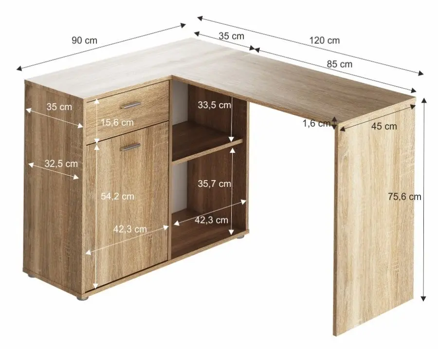 Masa de birou Mobhaus Kalimero (Sonoma Oak)