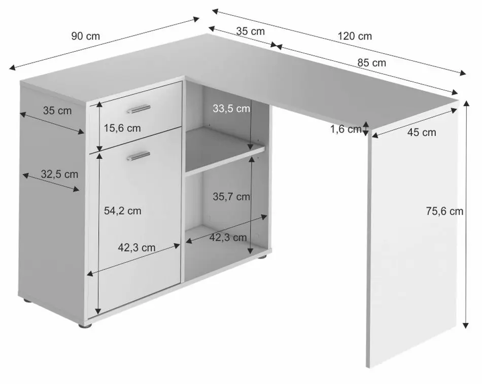 Masa pentru birou Mobhaus Kalimero (White)