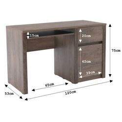 Стол компьютерный Mobhaus Montana B1 (Lefkas Oak Dark) Thumb