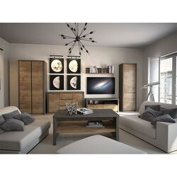 Стол компьютерный Mobhaus Montana B1 (Lefkas Oak Dark/Smooth Gray) Thumb