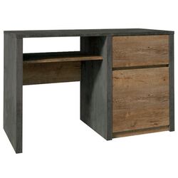 Masa de birou Mobhaus Montana B1 (Lefkas Oak Dark/Smooth Gray)