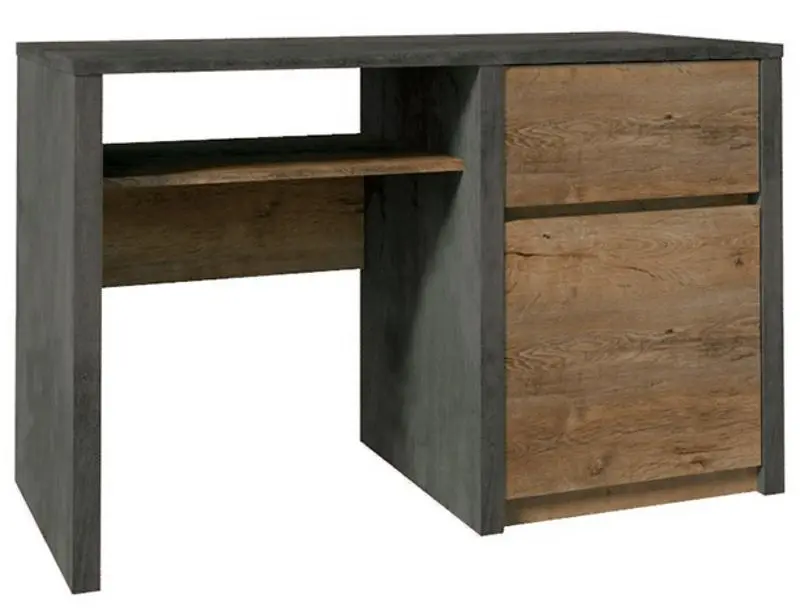 Стол компьютерный Mobhaus Montana B1 (Lefkas Oak Dark/Smooth Gray)
