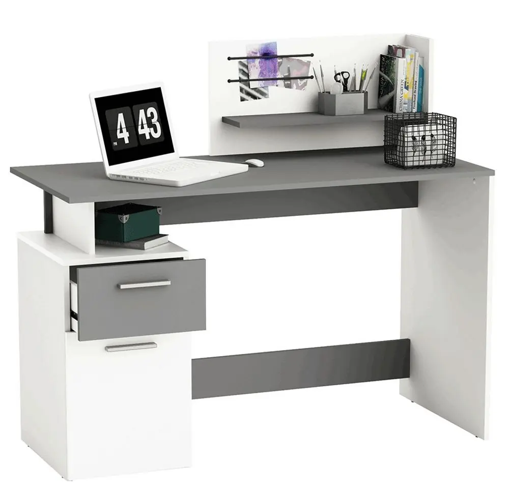 Стол письменный Mobhaus Platon (White/Dark Gray)