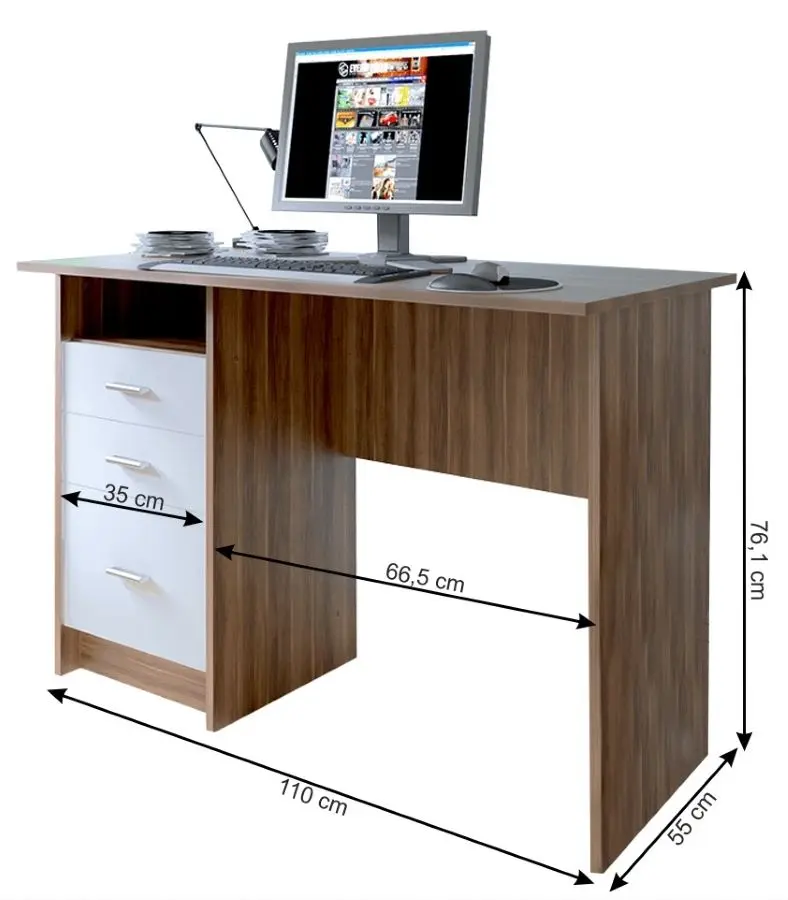 Masa de birou Mobhaus Samson New (Plum/White)