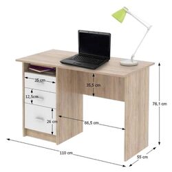 Masa de birou Mobhaus Samson New (Sonoma Oak) Thumb