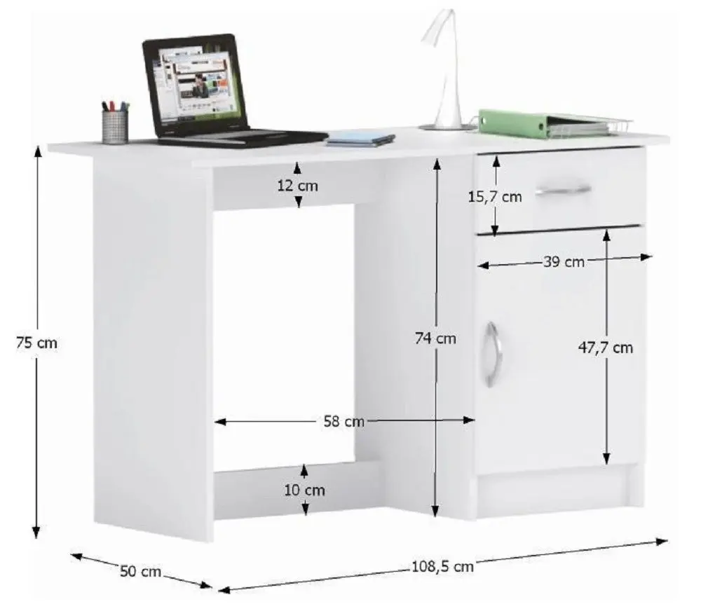 Стол письменный Mobhaus Siriss (White) - 2