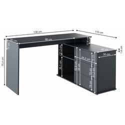 Стол письменный Mobhaus Terino (Graphite) Thumb