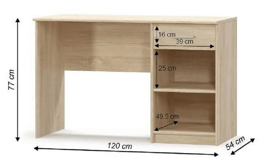 Masa de birou Mobhaus Teyo 1S (Sonoma Oak)