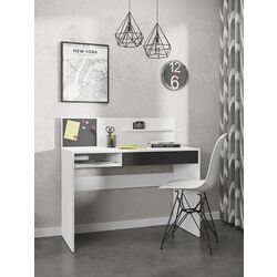 Masa de birou cu placa magnetica Mobhaus Iman (White/Black) Thumb