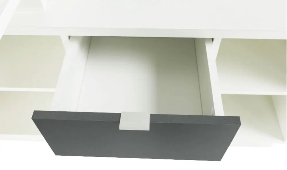 Masa de birou cu etajera Mobhaus Dalton 2 New VE 02 (White/Gray)