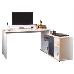 Masa de birou cu etajera Mobhaus Dalton 2 New VE 02 (White/Gray)