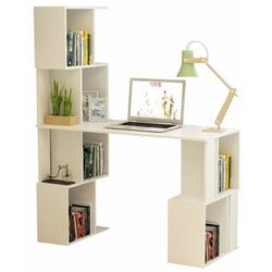 Masa de birou cu etajera Mobhaus Floki New (White)