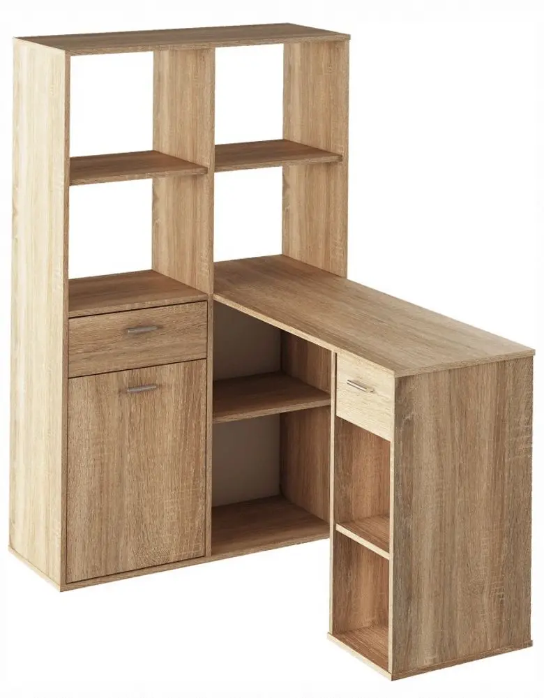 Стол письменный со стеллажом Mobhaus Mineson (Sonoma Oak)