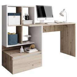 Стол письменный со стеллажом Mobhaus Nereo (Artisan Oak/White)