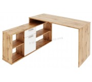 Masa de birou cu etajera Mobhaus Noe New (Wotan Oak/White)