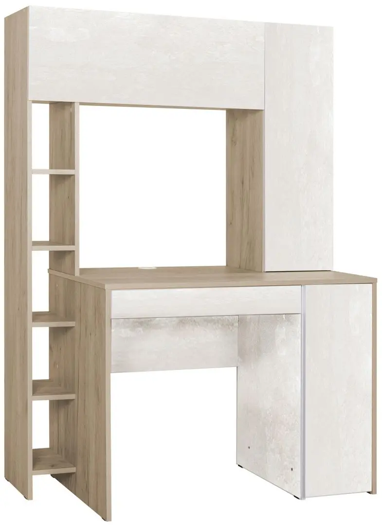 Стол компьютерный Mobi Комфорт 12.71 (Дуб Крафт Серый/Шёлковый Камень)