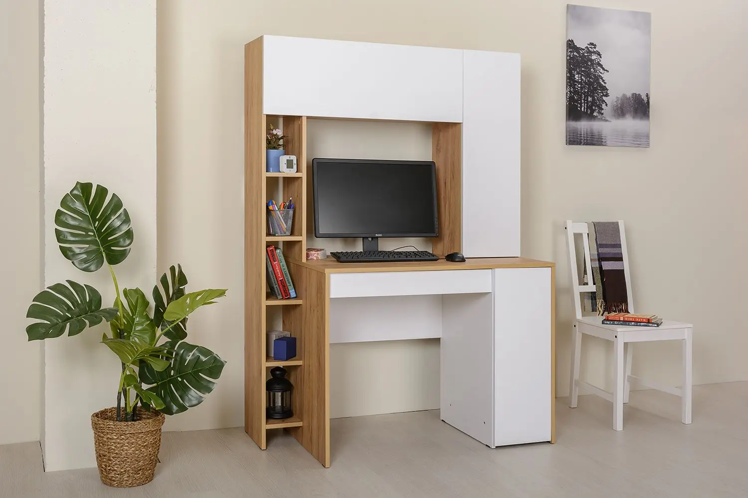 Masa de calculator Mobi Komfort 12.71 (Craft Oak Gold/Alaska White) - 3