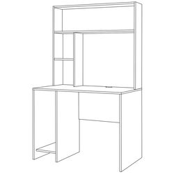 Masa pentru calculator Mobi Komfort 12.72 (Craft Oak Gray/Silk Stone) Thumb