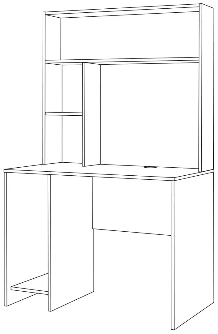 Masa pentru calculator Mobi Komfort 12.72 (Sonoma Oak/White) - 3