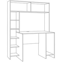 Masa de calculator Mobi Komfort 12.73 (Sonoma Oak/White) Thumb
