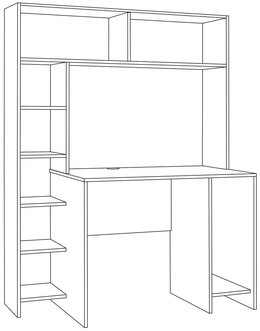 Masa de calculator Mobi Komfort 12.73 (Sonoma Oak/White) - 2