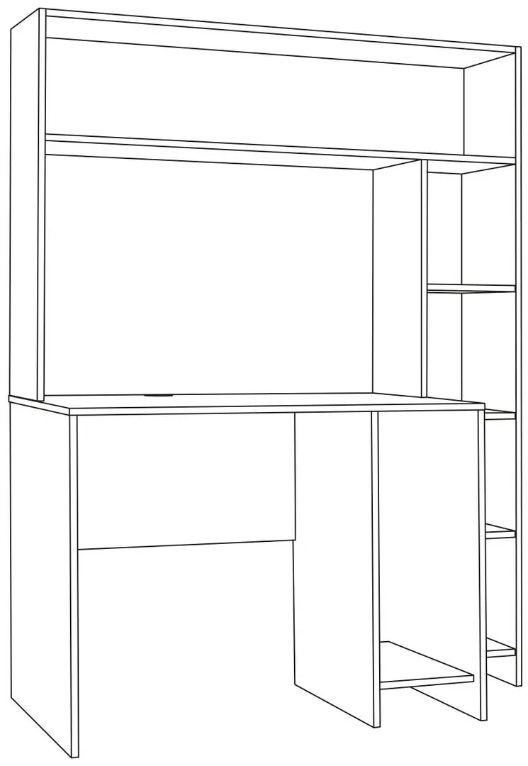 Стол компьютерный Mobi Комфорт 12.74 (Дуб Крафт Серый/Шёлковый Камень)