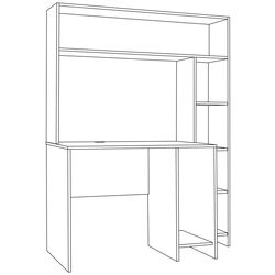 Masa de calculator Mobi Komfort 12.74 (Sonoma Oak/White) Thumb