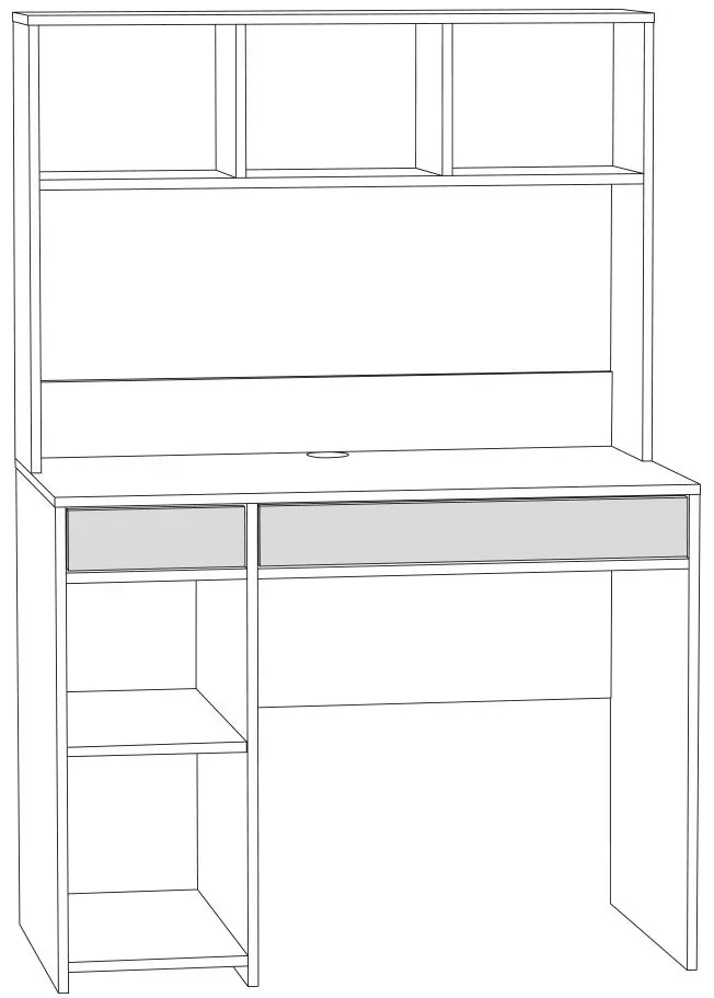 Masa de calculator Mobi Komfort 12.77 (White)