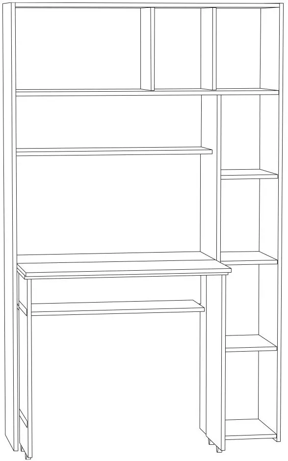 Masa de calculator Mobi Komfort 12.94 (Gascon Pine Light/White)