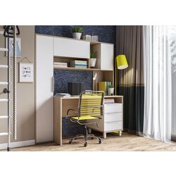 Стол компьютерный Mobi Комфорт 12.95 (Дуб Сонома/Белый Шагрень) Thumb