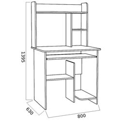 Masa de calculator Mobi Komfort 3 СК (Wenge) Thumb