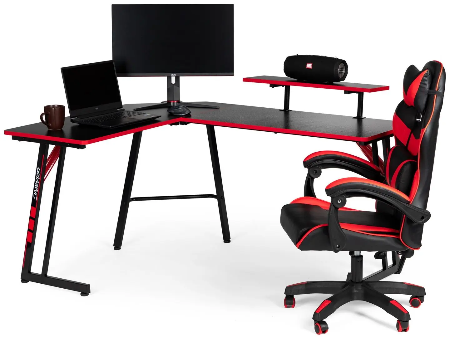 Masa de calculator gaming Modern Home CN-2108 (Black/Red) - 6