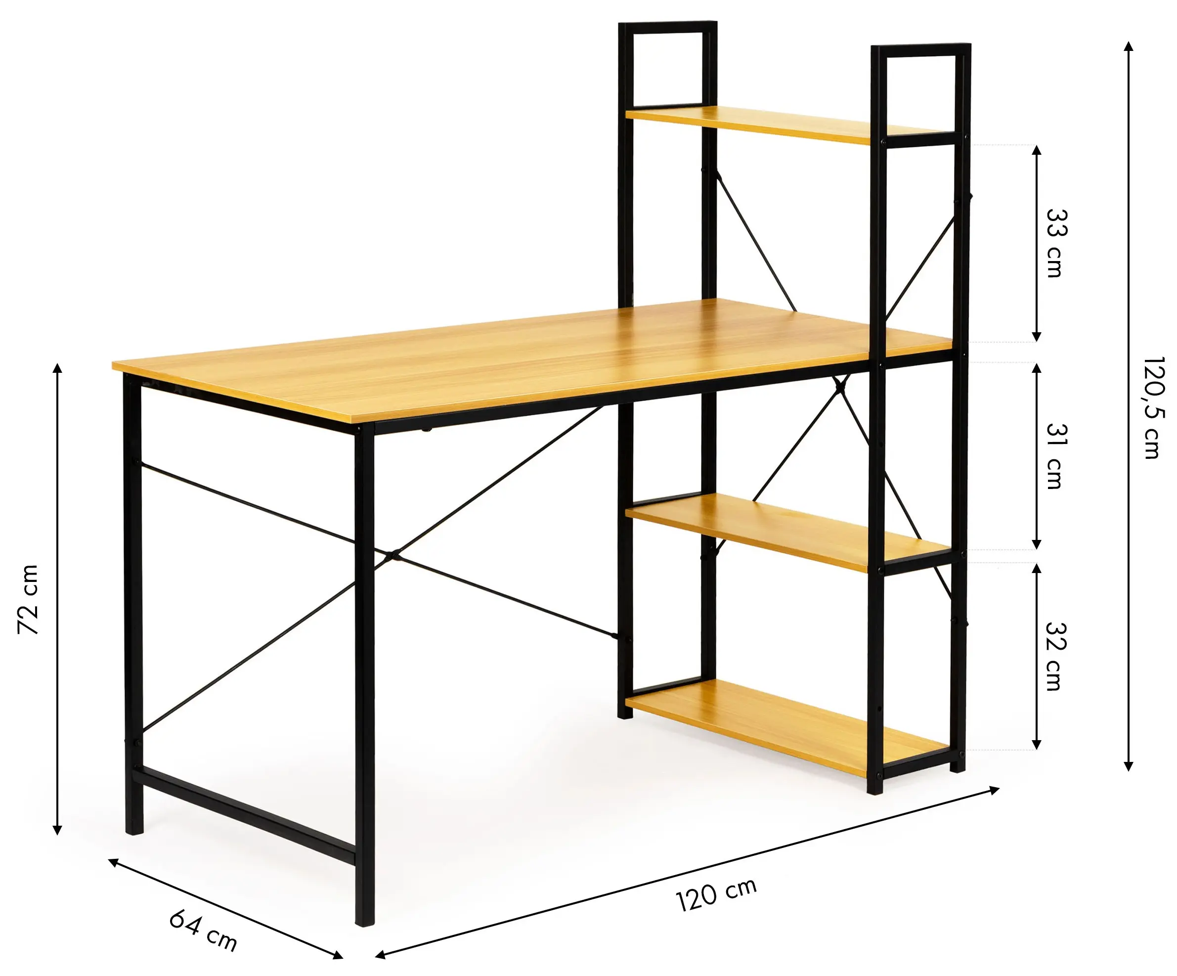 Стол компьютерный Modern Home PJJCT0002-302 (Oak Nut) - 4