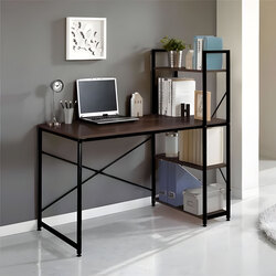 Masa pentru calculator Modern Home PJJCT0002-303 (Black/Dark Brown)