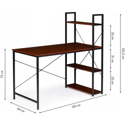 Masa pentru calculator Modern Home PJJCT0002-303 (Black/Dark Brown) Thumb