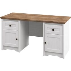 Masa de birou Неман Tivoli МН-035-26 (White Structural/Stirling Oak)