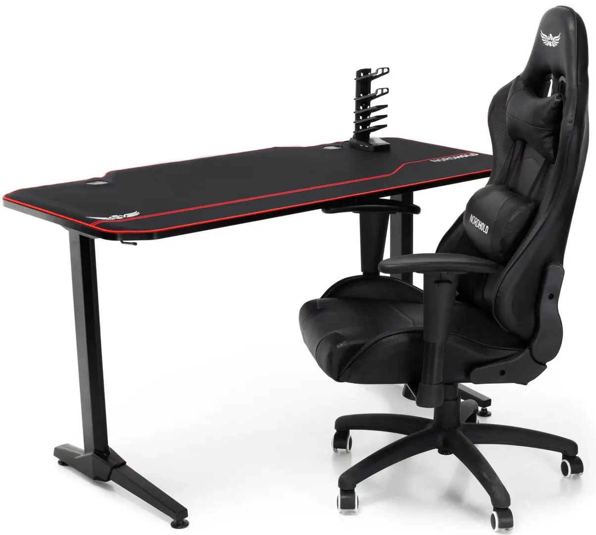 Birou de gaming Nordhold GD1400 (Black/Red)
