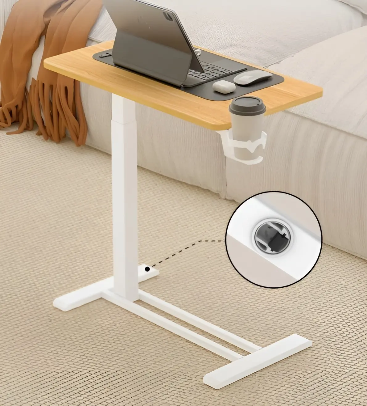 Masa pentru laptop H3M-7040 (Oak/White)