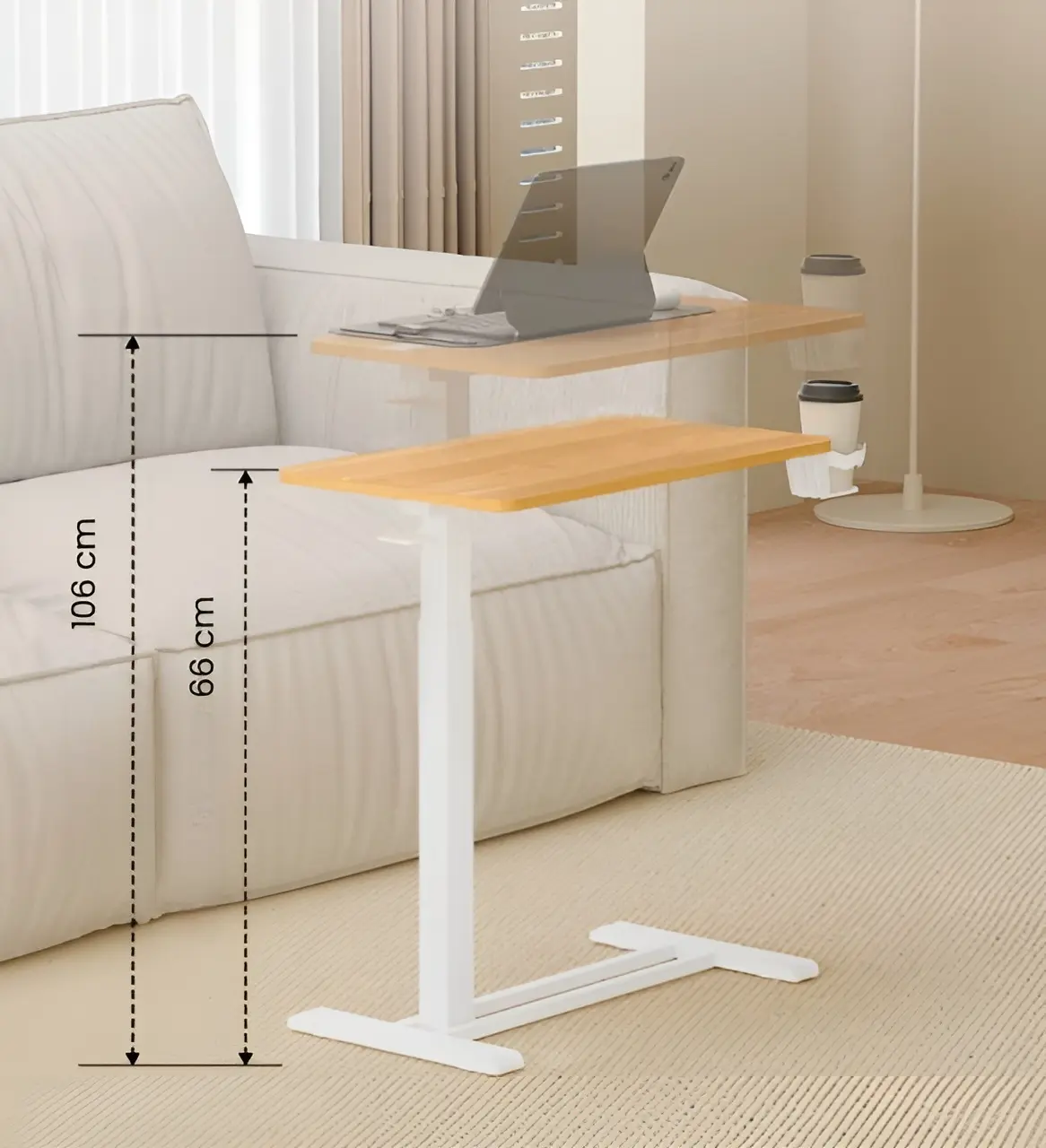 Masa pentru laptop H3M-7040 (Oak/White)