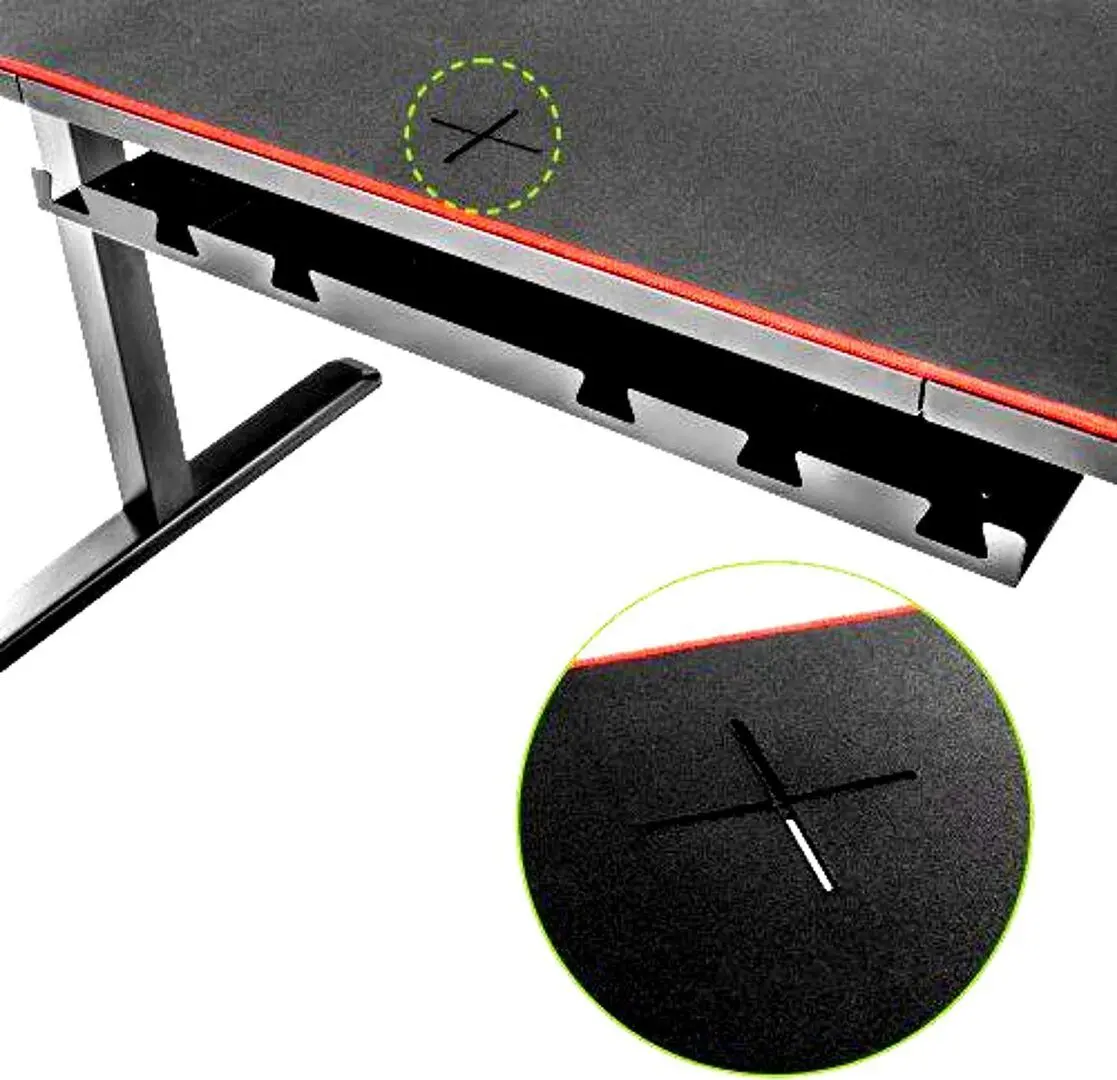 Masa de calculator gaming OPLITE Suprême (Black/Red)