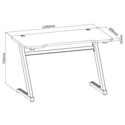 Игровой компьютерный стол OPLITE Tilt (Black/Red) Thumb