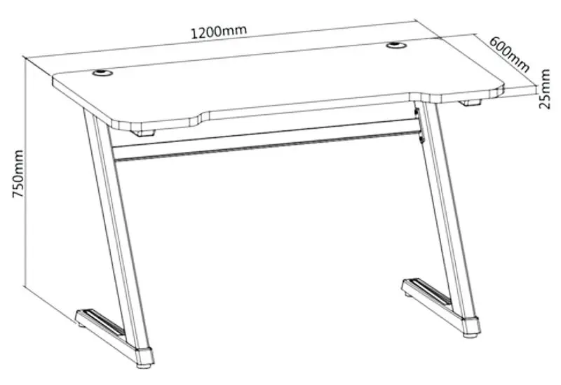 Игровой компьютерный стол OPLITE Tilt (Black/Red)