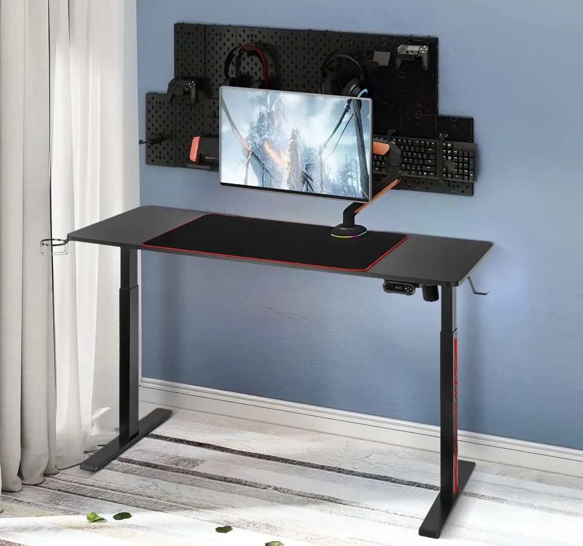 Masa pentru calculator gaming Serioux Elysium LED RGB (Black)