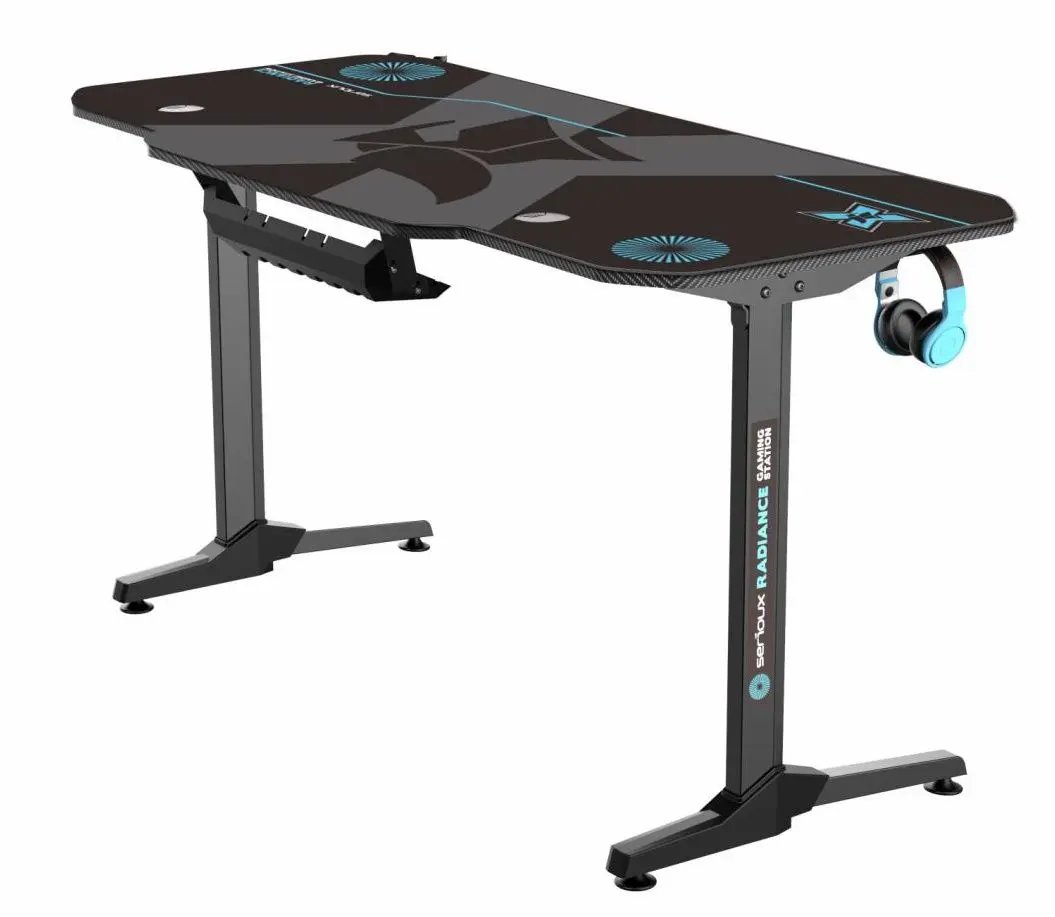 Masa de calculator gaming Serioux Radiance SRXGT-RADIANCE-B (Black/Blue) - 3