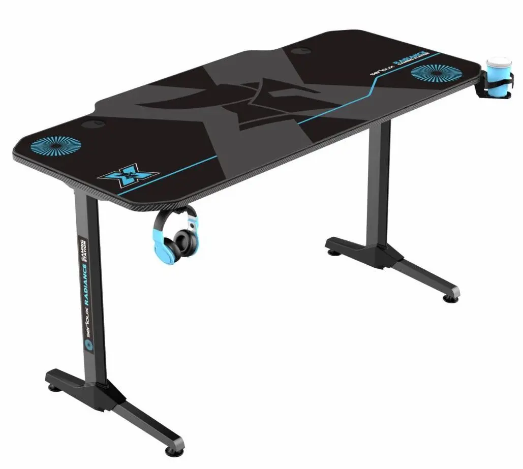 Masa de calculator gaming Serioux Radiance SRXGT-RADIANCE-B (Black/Blue)